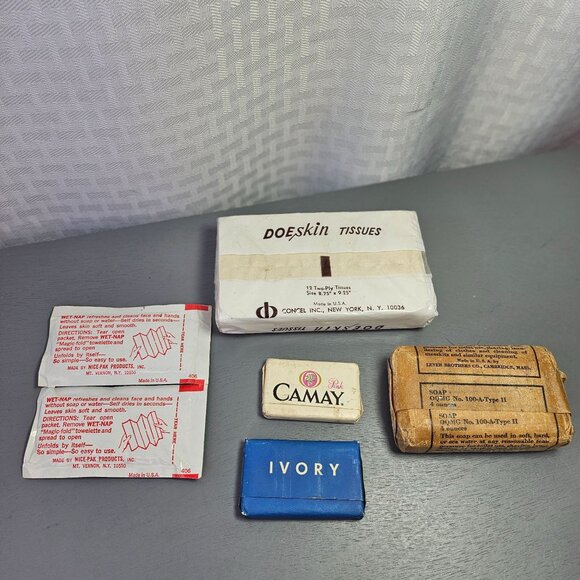 Vintage Soap & Tissue Collection With Camay & Doeskin - Picture 6 of 10